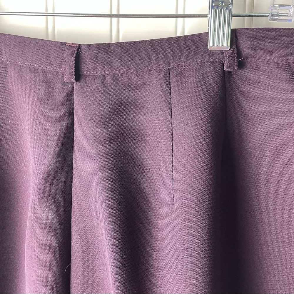 Worthington Lined Purple Straight Leg Trousers Sz 16 Business‎ Feminine Colorful - Picture 4 of 13